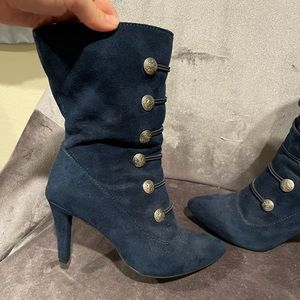 Boots - blue suede